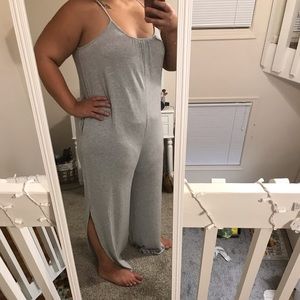 Gray Split Leg Romper